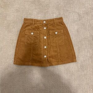 Stradivarius Corduroy Button Skirt - US 4